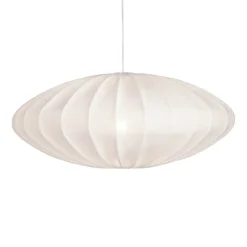 Abat-jour Ellipse 65 cm lin, Blanc