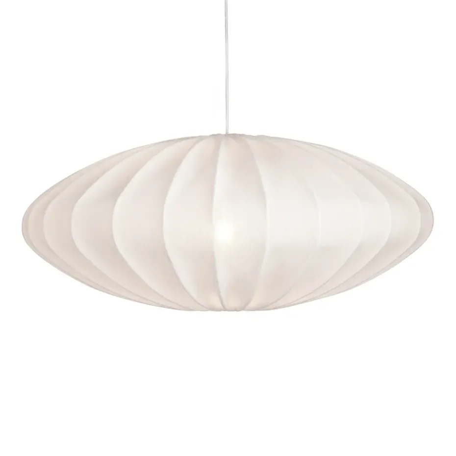 Abat-jour Ellipse 65 cm lin, Blanc