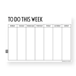 Agenda hebdomadaire Design Letters, A4