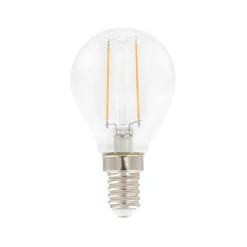 Ampoule à filament LED Airam - source de lumière en forme de boule, clair, non-dimmable e14, 2w