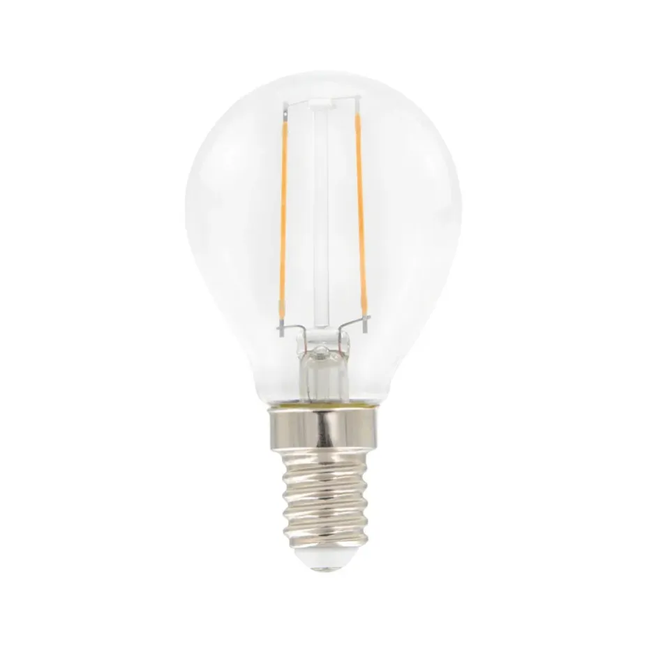 Ampoule à filament LED Airam - source de lumière en forme de boule, clair, non-dimmable e14, 2w