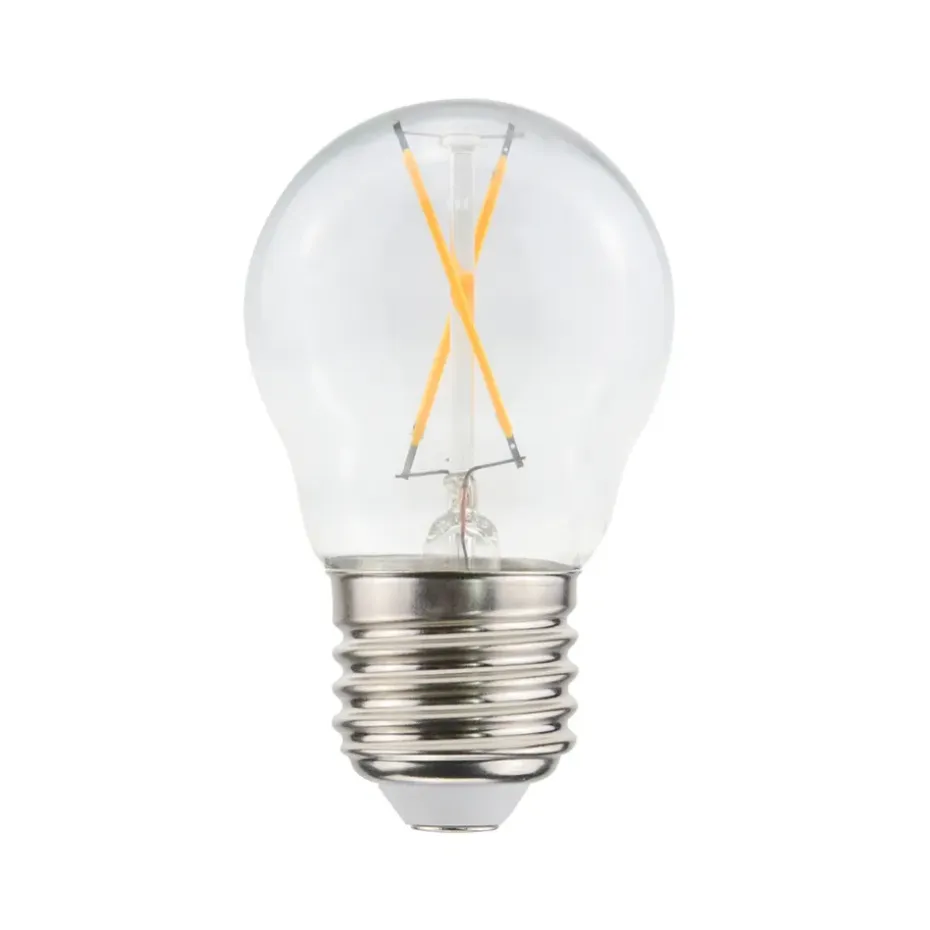 Ampoule Airam Filament LED en forme de boule, source de lumière., clair, non-dimmable, 2-filament e27, 1w