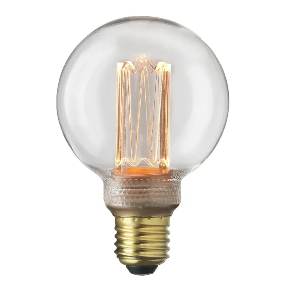 Ampoule E27 Laser LED filament globe, Transparent