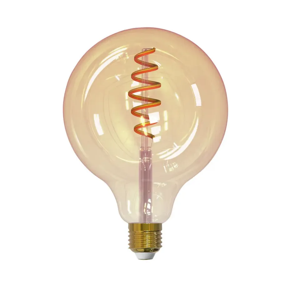 Ampoule LED à filament Airam Smarta Hem, ambre, 125mm, spirale e27, 6w
