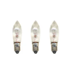Ampoule Lit E10 lampe de réserve 55V Lot de 3, Clair, 3W