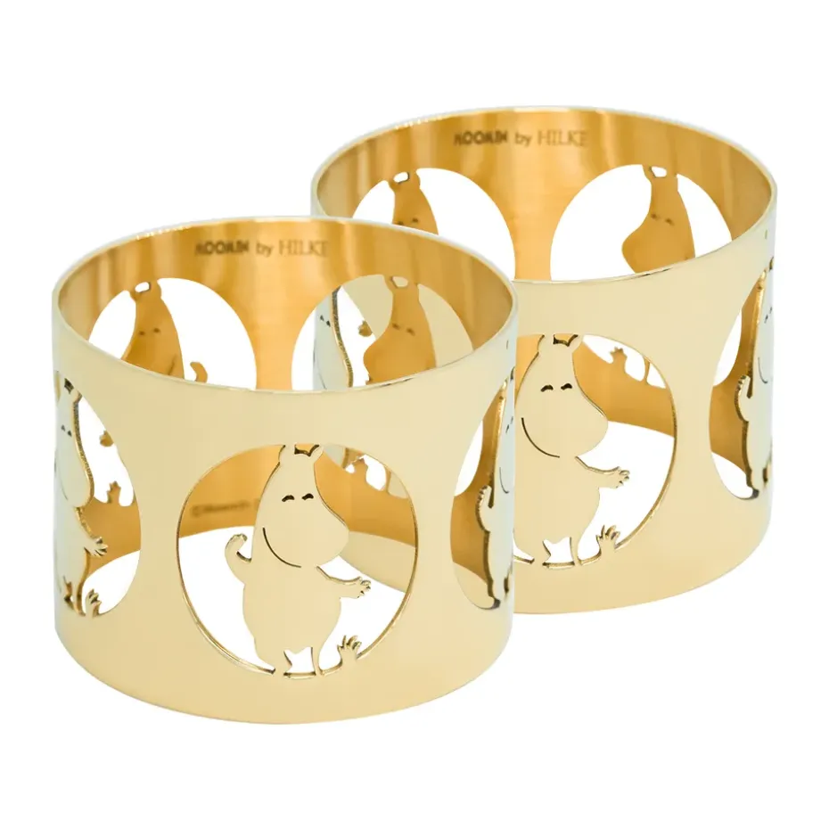 Anneaux de serviette Hilke X Mumin Moomintroll lot de 2, Laiton