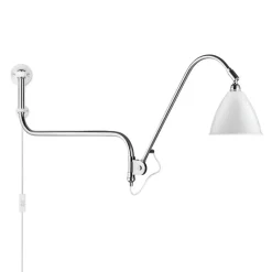 Applique murale Bestlite BL10, Blanc mat-chrome