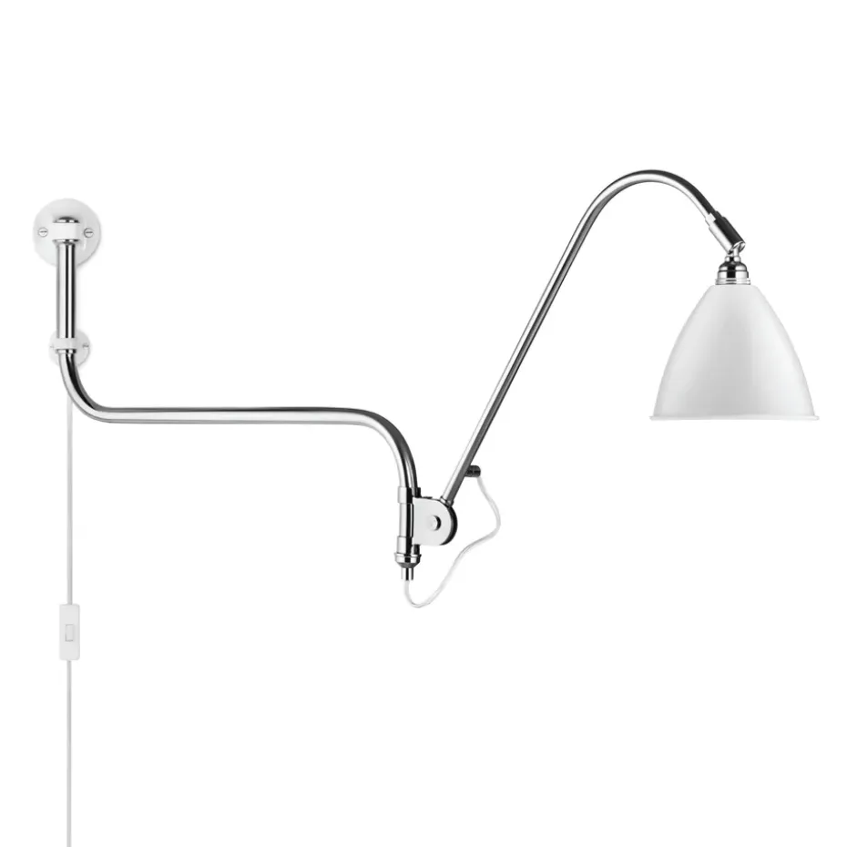 Applique murale Bestlite BL10, Blanc mat-chrome