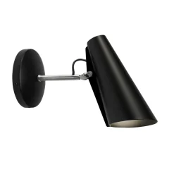 Applique murale Birdy courte, Black-steel