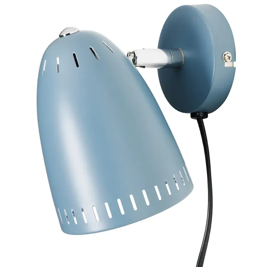 Applique murale Dynamo bras court, mate smoke blue (bleu)
