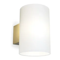 Applique murale Evoke grande, Satin brass-verre opale