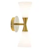 Applique murale Harlekin duo, laiton-blanc