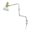 Applique murale Ray, blanc-laiton