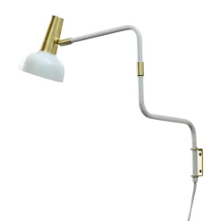 Applique murale Ray, blanc-laiton