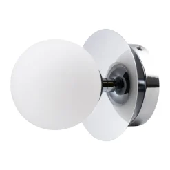 Applique murale/Plafonnier Art Deco IP44, Chrome-Blanc
