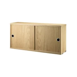 Armoire à portes coulissantes String, chêne, 78x20 cm