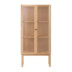 Armoire avec portes en verre Curiosity 143 cm, Oak