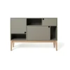 Armoire Citti 6x3, Mole grey-structure en chêne laqué mat