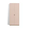Armoire haute Snö F, Rose, base en chêne, dj.30 cm