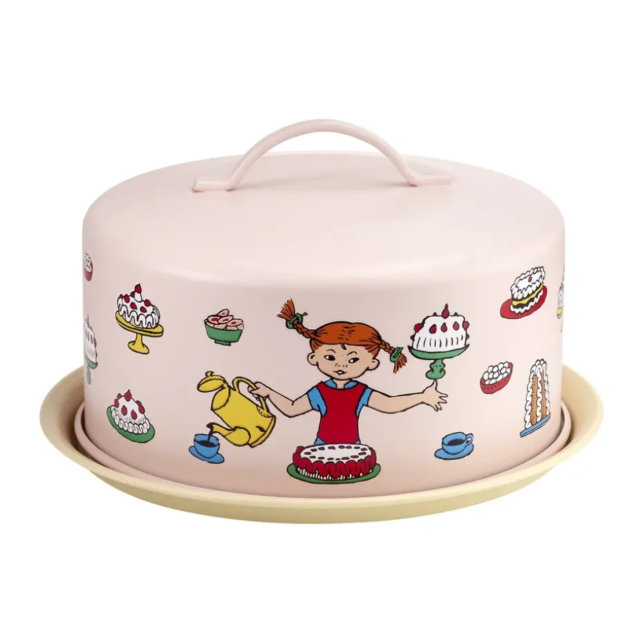 Assiette à gâteau Pippi avec cloche, Anniversaire