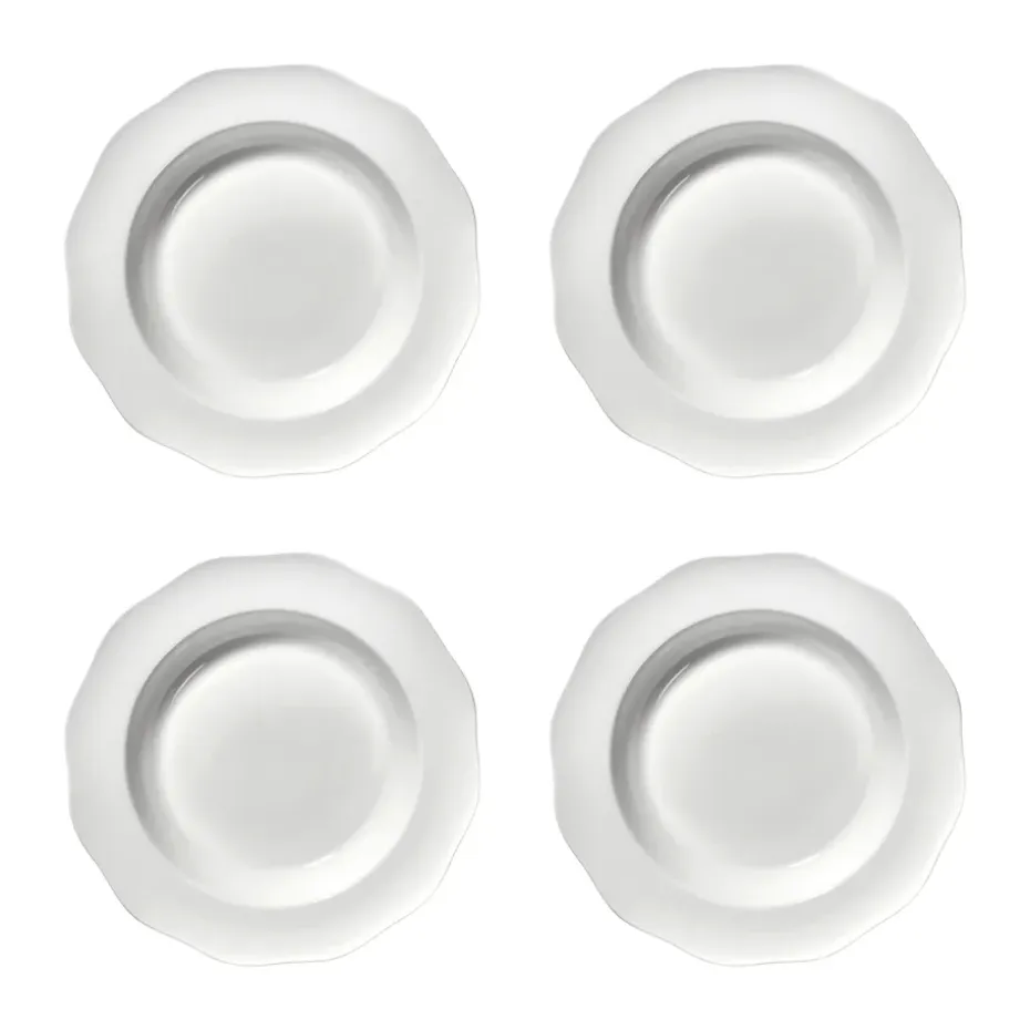 Assiette à pâtes Silhouette Ø22 cm lot de 4, Blanc