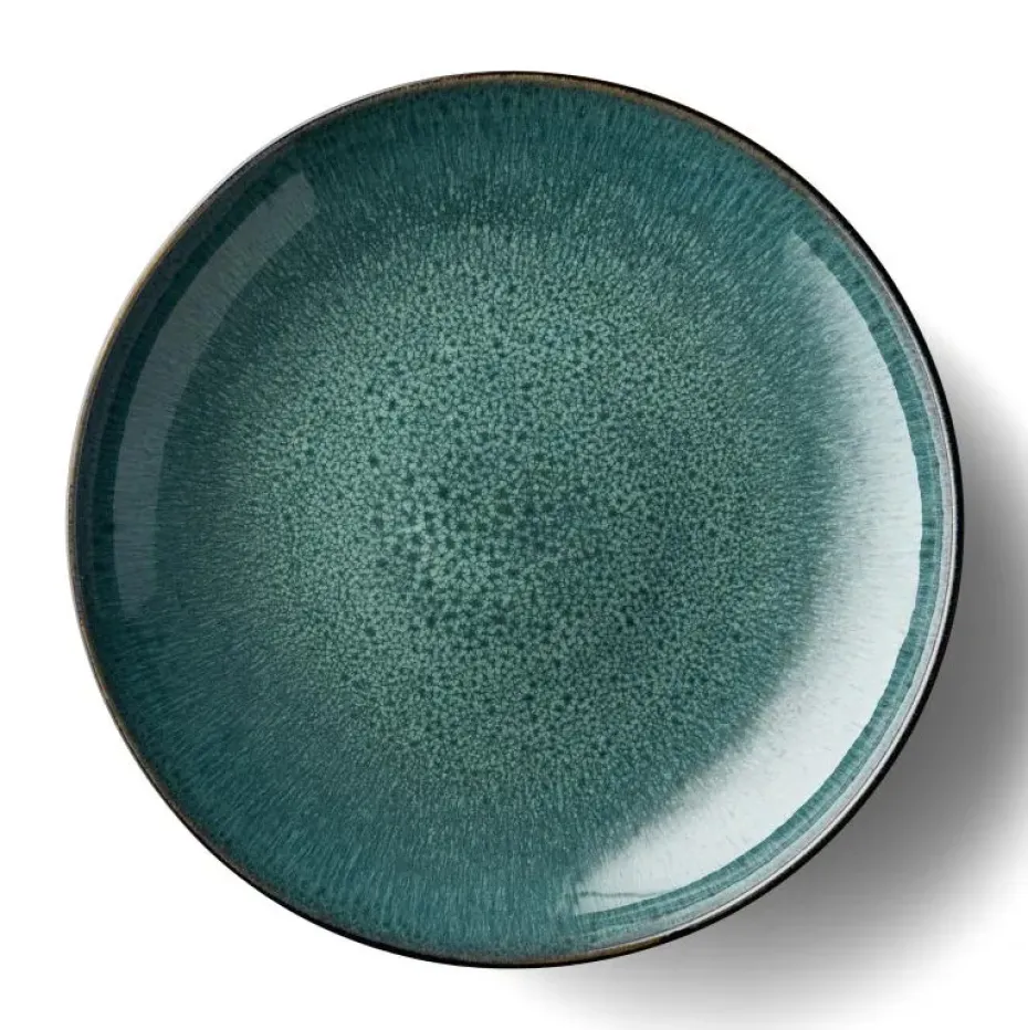 Assiette Bitz Ø 40 cm noir, Noir-vert