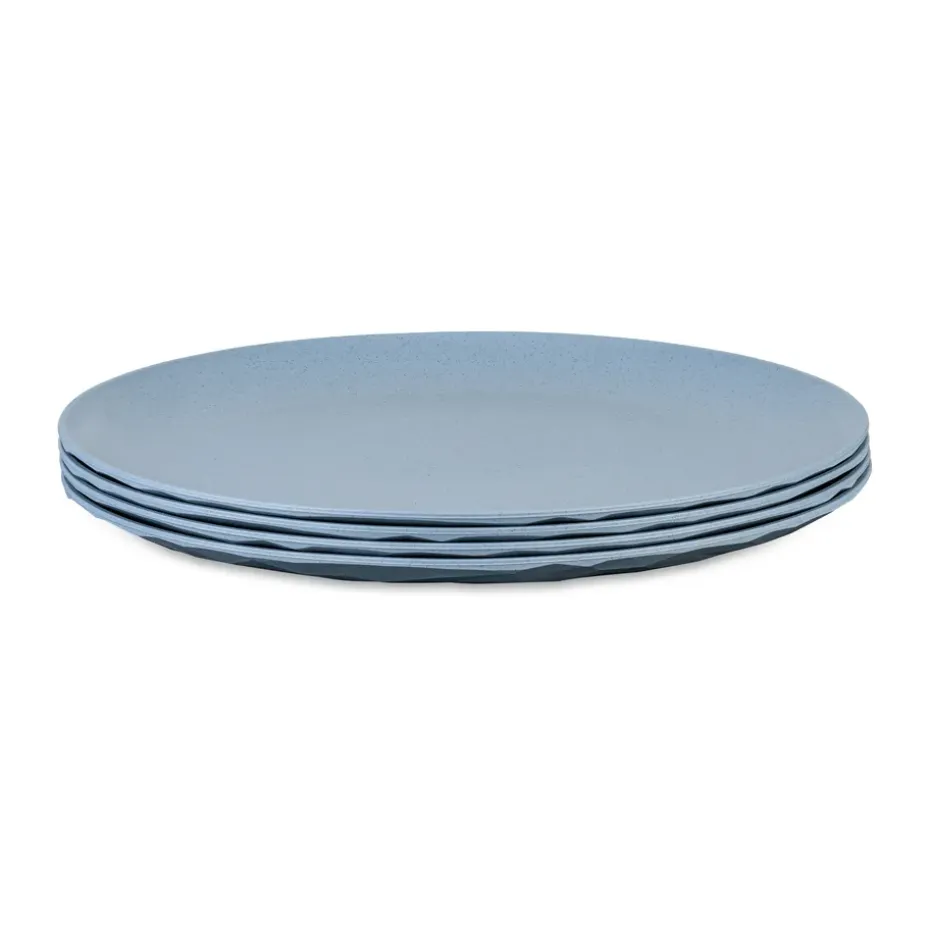 Assiette Club thermoplastique biocirculaire Ø26 cm, 4 pièces, Nature flower blue