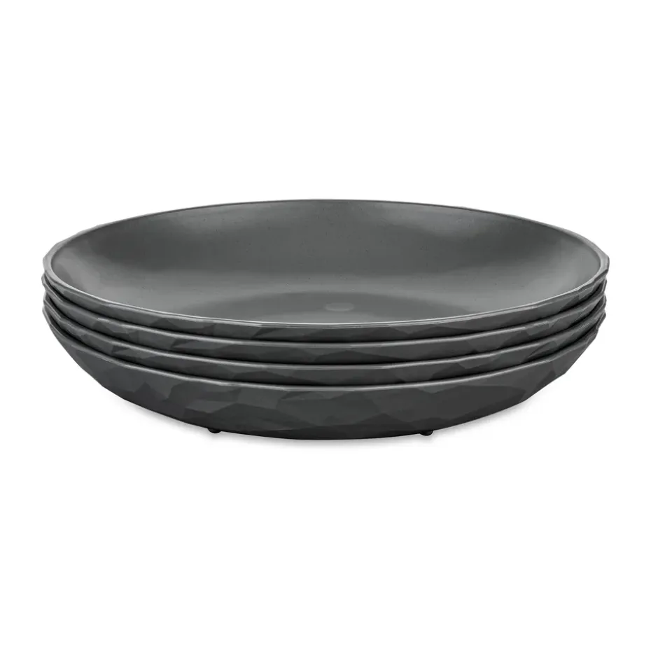 Assiette creuse Club thermoplastique biocirculaire Ø22 cm, 4 pièces, Nature ash grey