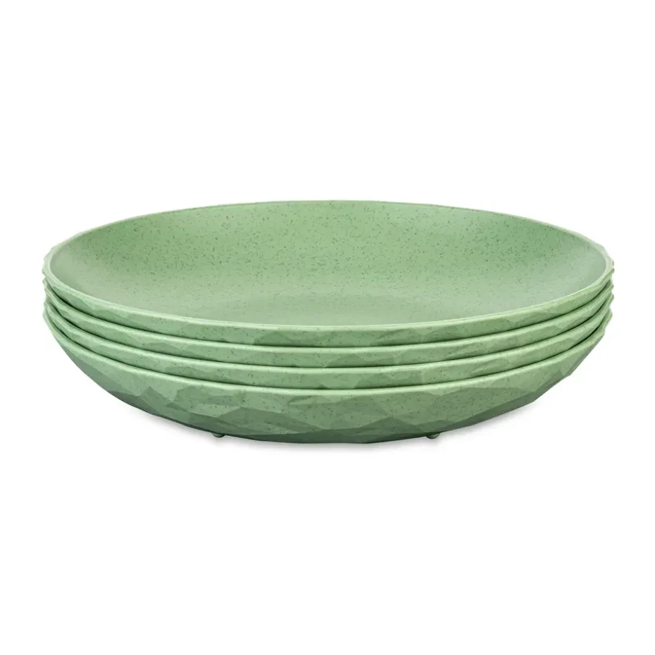 Assiette creuse Club thermoplastique biocirculaire Ø22 cm, 4 pièces, Nature leaf green