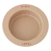Assiette creuse favorite mini Design Letters, Beige-love