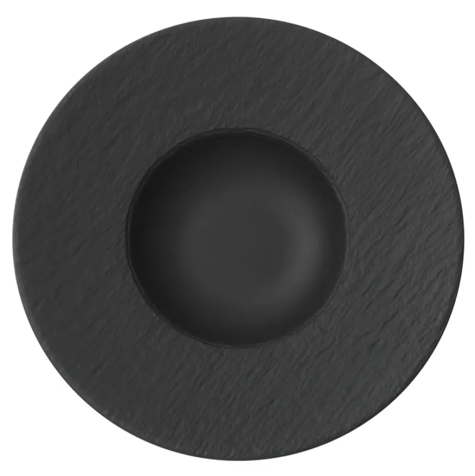 Assiette creuse Manufacture Rock Ø28 cm, noir