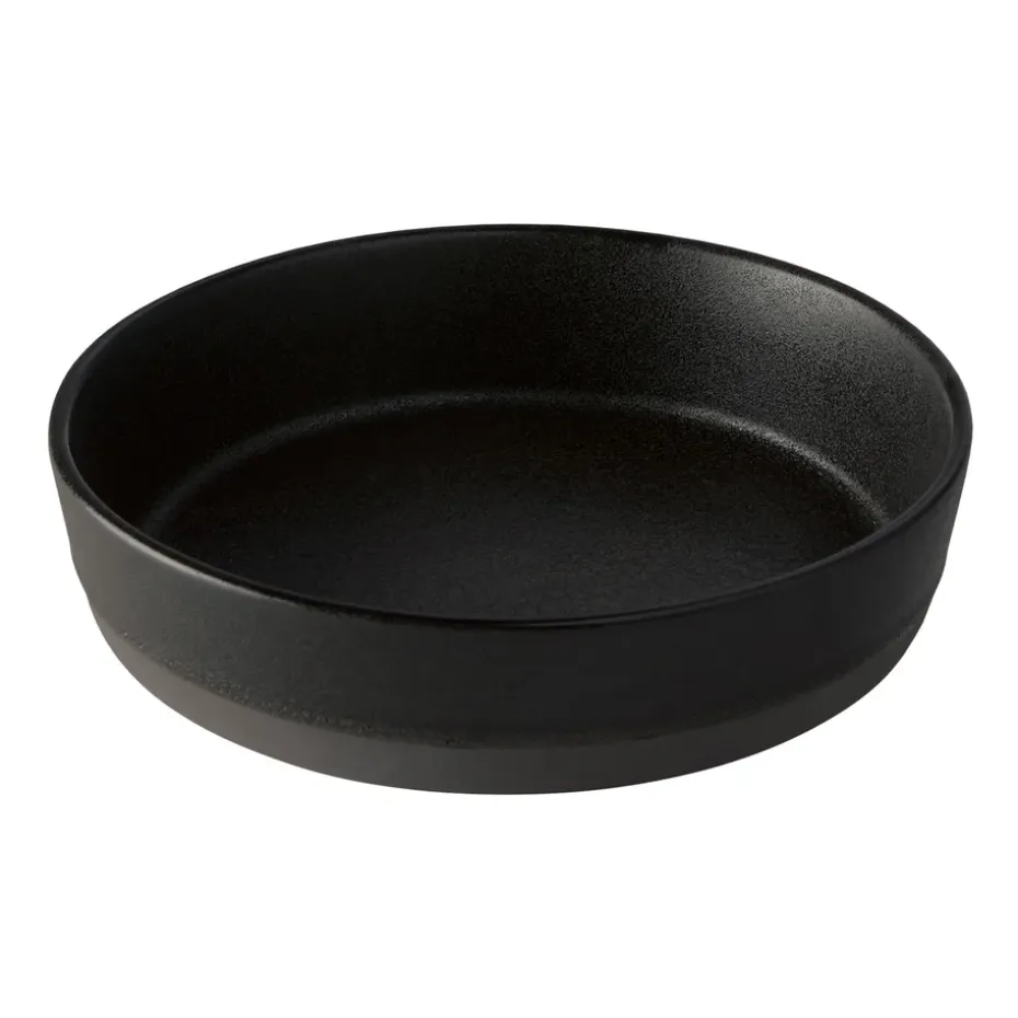 Assiette creuse Raw Ø19,4 cm, Titanium black