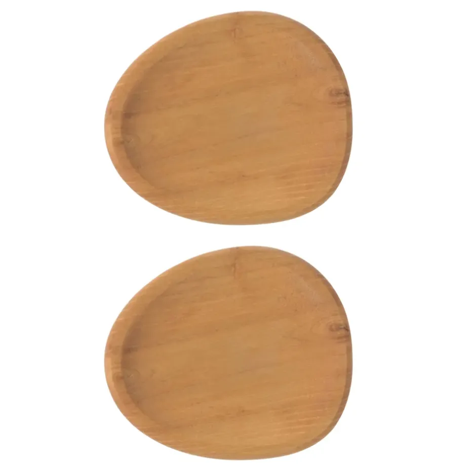 Assiette de fête Raw 13x11,4 cm lot de 2, Bois