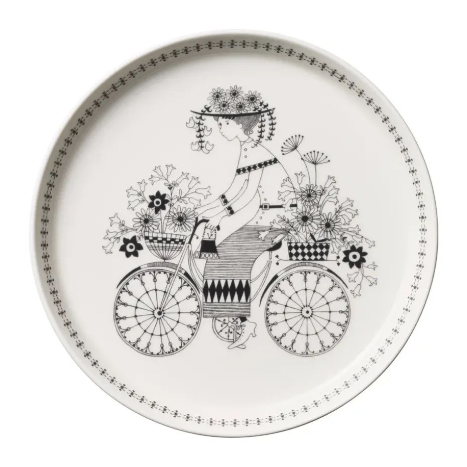 Assiette Emilia Ø 19 cm, Noir-blanc