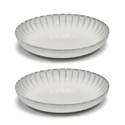 Assiette haute Inku M Ø21 cm, lot de 2., White