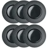 Assiette Lines Ø27 cm Lot de 6, Gris foncé