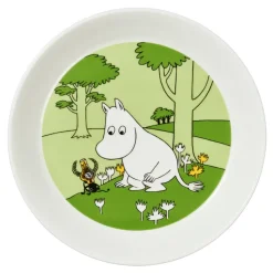 Assiette Moomin, herbe verte