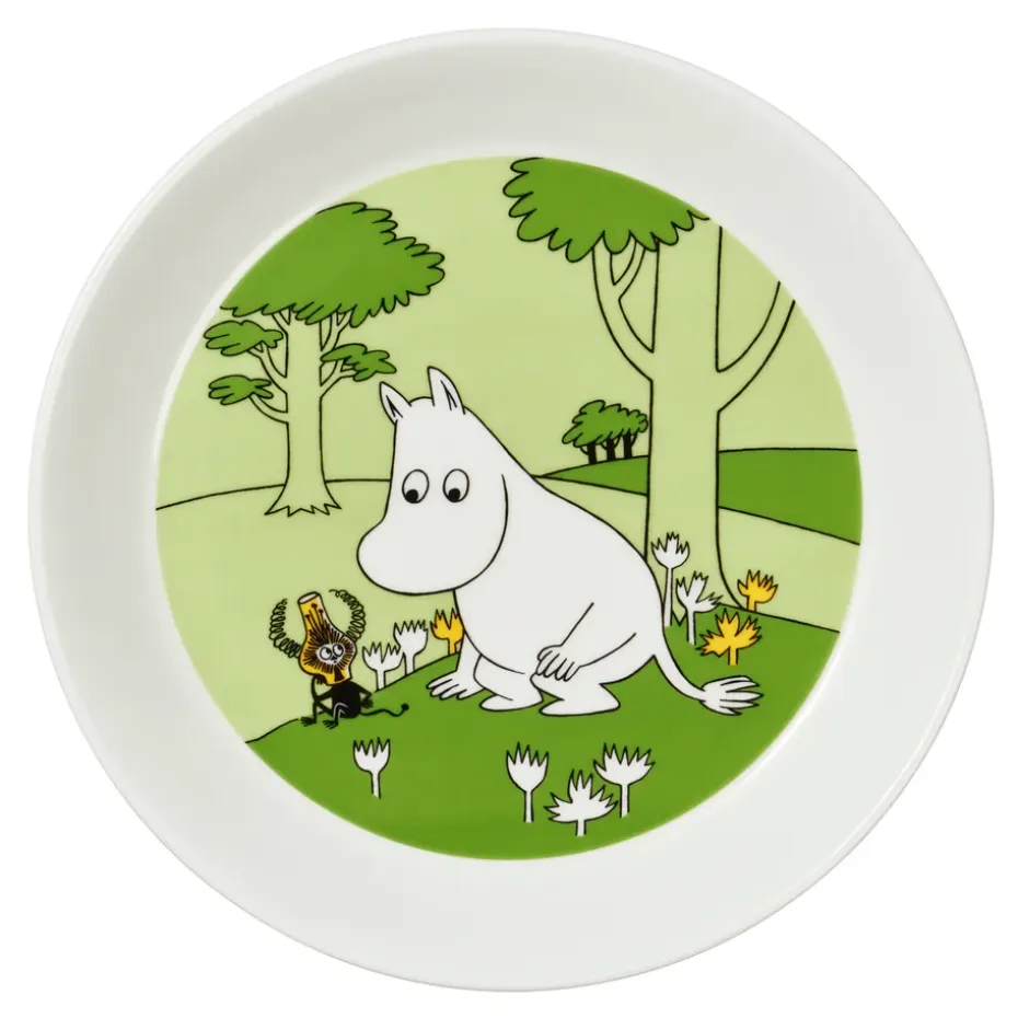 Assiette Moomin, herbe verte