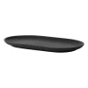 Assiette ovale Sand 12,5x20 cm, Black clay