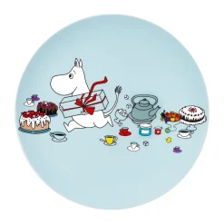 Assiette plate Mumin Picknick Ø19,5 cm, Bleu clair