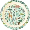 Assiette pour enfant Rice Jungle animals, Green-multi