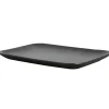 Assiette rectangulaire Raw Black, Noir