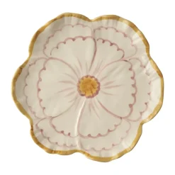 Assiette Rice Flower Ø19,5 cm, Yellow border