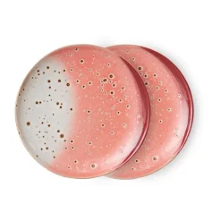 Assiette 70's Ø 17,5 cm 2 pièces, Lychee