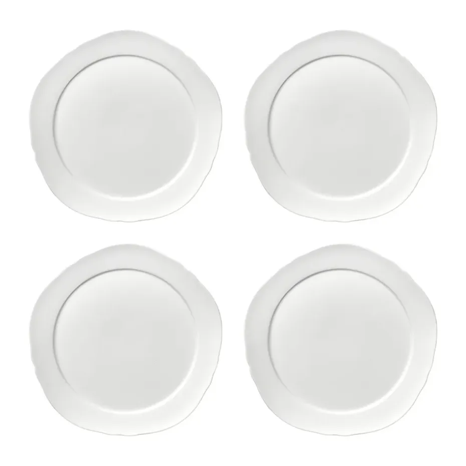 Assiette Silhouette M Ø23,5 cm lot de 4, Blanc