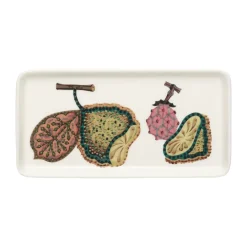 Assiette Taika Sato 12x24 cm, Blanc-multicolore