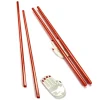 Baguettes avec support Table Nomade 6 Pièces, Rouge