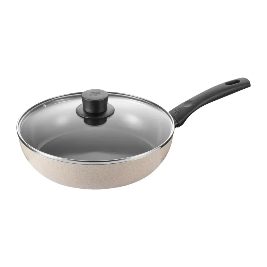 Ballarini Ledro poêle céramique avec couvercle en verre, 28 cm