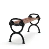 Banc Byarum, Acajou, support noir