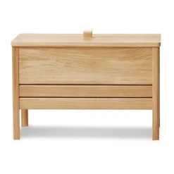 Banc de rangement A Line 68 cm, Chêne